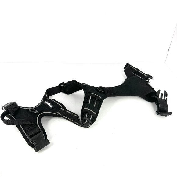 Rabbitgoo Dog Harness M Black Adjustable No Pull Reflective Vest Training Handle - Picture 2 of 4